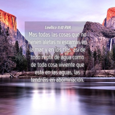 Picture 04 - Levítico 11:10 RVA - Mas todas las cosas que no tienen aletas ni - Bible Verse Picture