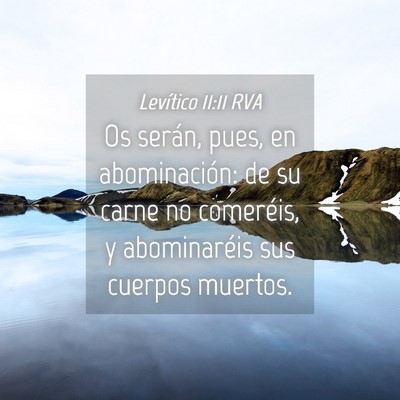 Picture 04 - Levítico 11:11 RVA - Os serán, pues, en abominación: de su carne no - Bible Verse Picture