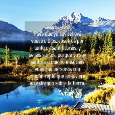 Picture 04 - Levítico 11:44 RVA - Pues que yo soy Jehová vuestro Dios, vosotros - Bible Verse Picture