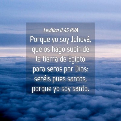 Picture 04 - Levítico 11:45 RVA - Porque yo soy Jehová, que os hago subir de la - Bible Verse Picture