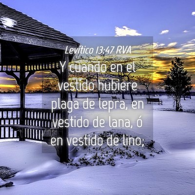 Picture 04 - Levítico 13:47 RVA - Y cuando en el vestido hubiere plaga de lepra, en - Bible Verse Picture