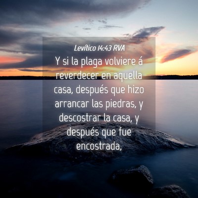 Picture 04 - Levítico 14:43 RVA - Y si la plaga volviere á reverdecer en aquella - Bible Verse Picture