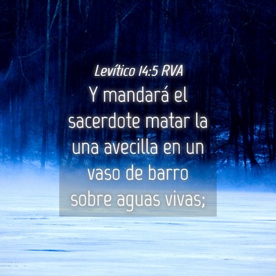 Picture 04 - Levítico 14:5 RVA - Y mandará el sacerdote matar la una avecilla en - Bible Verse Picture