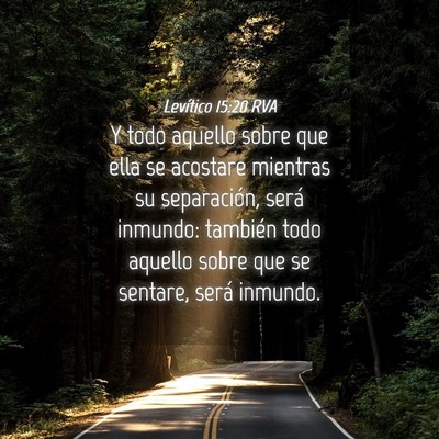 Picture 04 - Levítico 15:20 RVA - Y todo aquello sobre que ella se acostare - Bible Verse Picture