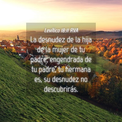 Picture 04 - Levítico 18:11 RVA - La desnudez de la hija de la mujer de tu padre, - Bible Verse Picture