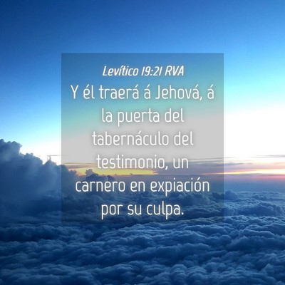 Picture 04 - Levítico 19:21 RVA - Y él traerá á Jehová, á la puerta del - Bible Verse Picture