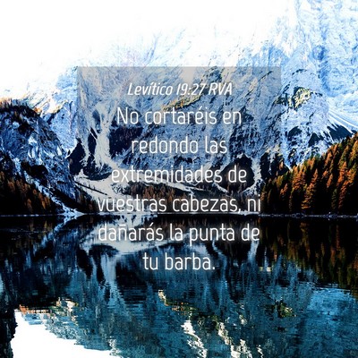 Picture 04 - Levítico 19:27 RVA - No cortaréis en redondo las extremidades de - Bible Verse Picture
