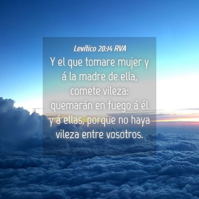 Picture 04 - Levítico 20:14 RVA - Y el que tomare mujer y á la madre de ella, - Bible Verse Picture
