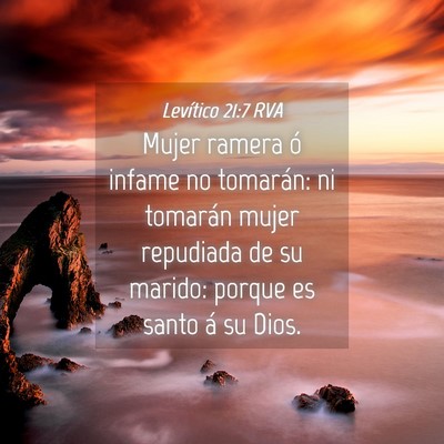Picture 04 - Levítico 21:7 RVA - Mujer ramera ó infame no tomarán: ni tomarán - Bible Verse Picture