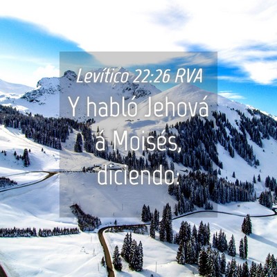 Picture 04 - Levítico 22:26 RVA - Y habló Jehová á Moisés, - Bible Verse Picture