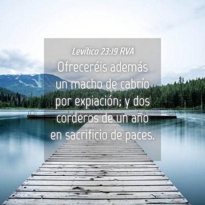Picture 04 - Levítico 23:19 RVA - Ofreceréis además un macho de cabrío por - Bible Verse Picture