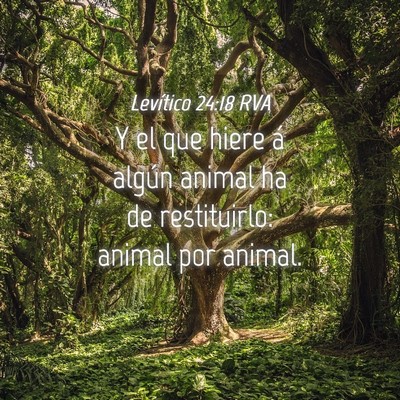 Picture 04 - Levítico 24:18 RVA - Y el que hiere á algún animal ha de - Bible Verse Picture