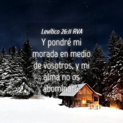 Picture 04 - Levítico 26:11 RVA - Y pondré mi morada en medio de vosotros, y mi - Bible Verse Picture