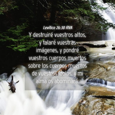 Picture 04 - Levítico 26:30 RVA - Y destruiré vuestros altos, y talaré vuestras - Bible Verse Picture