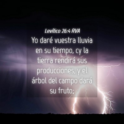 Picture 04 - Levítico 26:4 RVA - Yo daré vuestra lluvia en su tiempo, cy la - Bible Verse Picture