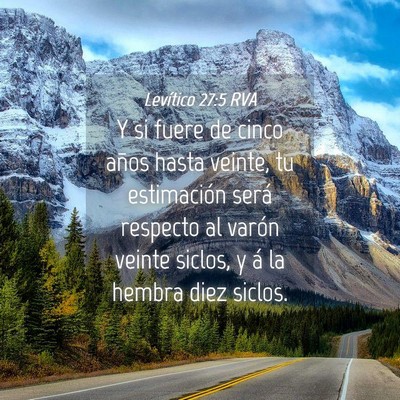 Picture 04 - Levítico 27:5 RVA - Y si fuere de cinco años hasta veinte, tu - Bible Verse Picture