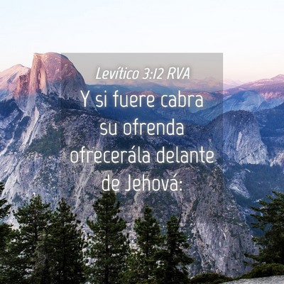 Picture 04 - Levítico 3:12 RVA - Y si fuere cabra su ofrenda ofrecerála delante - Bible Verse Picture