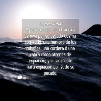 Picture 04 - Levítico 5:6 RVA - Y para su expiación traerá á Jehová por su - Bible Verse Picture