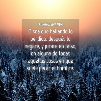 Picture 04 - Levítico 6:3 RVA - O sea que hallando lo perdido, después lo - Bible Verse Picture