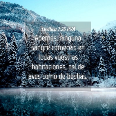 Picture 04 - Levítico 7:26 RVA - Además, ninguna sangre comeréis en todas - Bible Verse Picture
