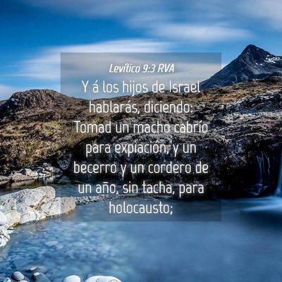 Picture 04 - Levítico 9:3 RVA - Y á los hijos de Israel hablarás, diciendo: - Bible Verse Picture