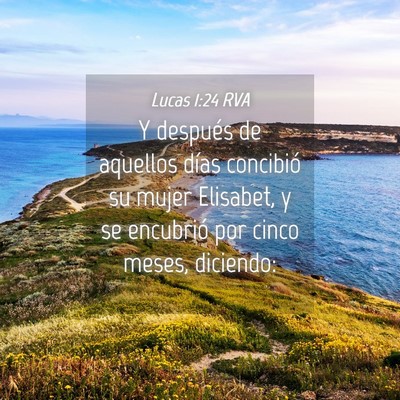 Picture 04 - Lucas 1:24 RVA - Y después de aquellos días concibió su mujer - Bible Verse Picture