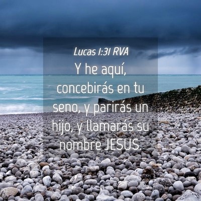 Picture 04 - Lucas 1:31 RVA - Y he aquí, concebirás en tu seno, y parirás un - Bible Verse Picture