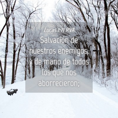 Picture 04 - Lucas 1:71 RVA - Salvación de nuestros enemigos, y de mano de - Bible Verse Picture