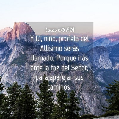 Picture 04 - Lucas 1:76 RVA - Y tú, niño, profeta del Altísimo serás - Bible Verse Picture