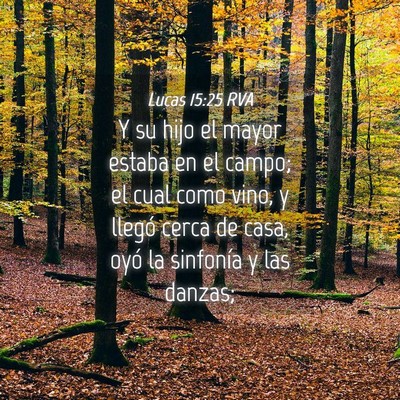 Picture 04 - Lucas 15:25 RVA - Y su hijo el mayor estaba en el campo; el cual - Bible Verse Picture