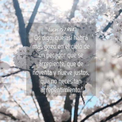 Picture 04 - Lucas 15:7 RVA - Os digo, que así habrá más gozo en el cielo de - Bible Verse Picture