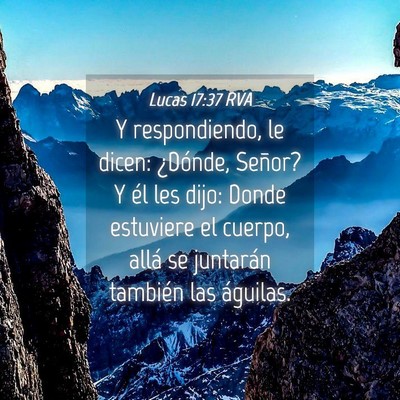 Picture 04 - Lucas 17:37 RVA - Y respondiendo, le dicen: ¿Dónde, Señor? Y él - Bible Verse Picture