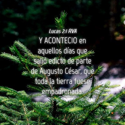 Picture 04 - Lucas 2:1 RVA - Y ACONTECIO en aquellos días que salió edicto - Bible Verse Picture