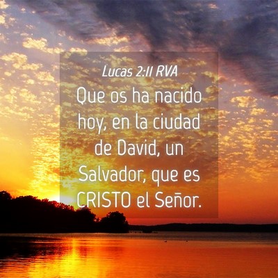 Picture 04 - Lucas 2:11 RVA - Que os ha nacido hoy, en la ciudad de David, un - Bible Verse Picture