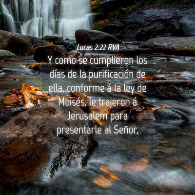 Picture 04 - Lucas 2:22 RVA - Y como se cumplieron los días de la - Bible Verse Picture