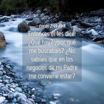 Picture 04 - Lucas 2:49 RVA - Entonces él les dice: ¿Qué hay? ¿por qué me - Bible Verse Picture