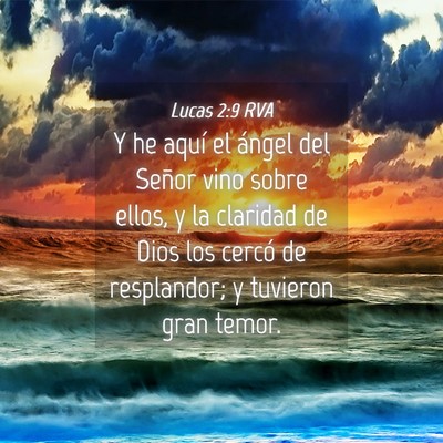 Picture 04 - Lucas 2:9 RVA - Y he aquí el ángel del Señor vino sobre ellos, - Bible Verse Picture