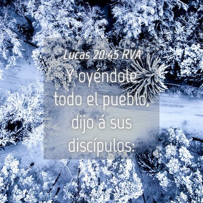 Picture 04 - Lucas 20:45 RVA - Y oyéndole todo el pueblo, dijo á sus - Bible Verse Picture