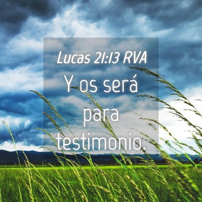 Picture 04 - Lucas 21:13 RVA - Y os será para - Bible Verse Picture