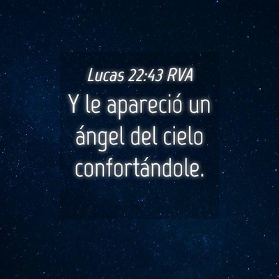 Picture 04 - Lucas 22:43 RVA - Y le apareció un ángel del cielo - Bible Verse Picture