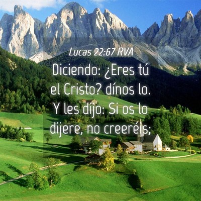 Picture 04 - Lucas 22:67 RVA - Diciendo: ¿Eres tú el Cristo? dínos lo. Y les - Bible Verse Picture