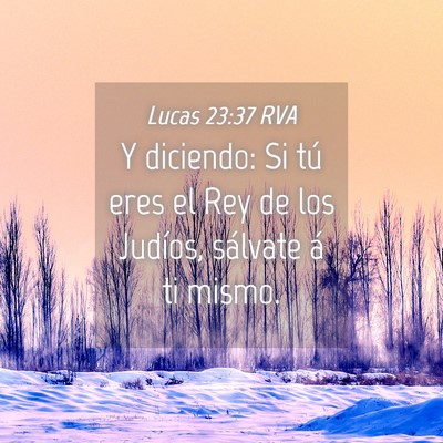 Picture 04 - Lucas 23:37 RVA - Y diciendo: Si tú eres el Rey de los Judíos, - Bible Verse Picture