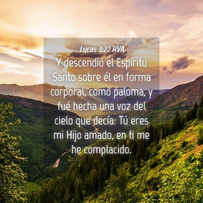 Picture 04 - Lucas 3:22 RVA - Y descendió el Espíritu Santo sobre él en - Bible Verse Picture
