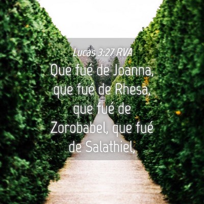 Picture 04 - Lucas 3:27 RVA - Que fué de Joanna, que fué de Rhesa, que fué - Bible Verse Picture