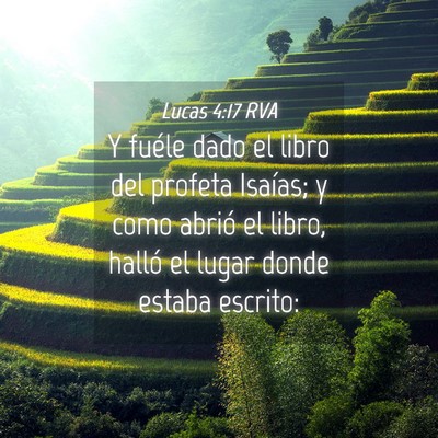 Picture 04 - Lucas 4:17 RVA - Y fuéle dado el libro del profeta Isaías; y - Bible Verse Picture