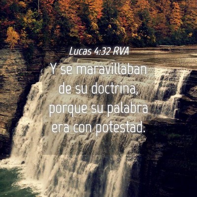Picture 04 - Lucas 4:32 RVA - Y se maravillaban de su doctrina, porque su - Bible Verse Picture