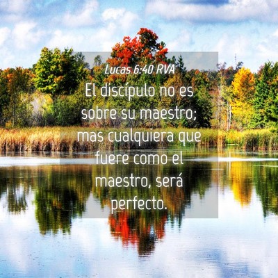 Picture 04 - Lucas 6:40 RVA - El discípulo no es sobre su maestro; mas - Bible Verse Picture