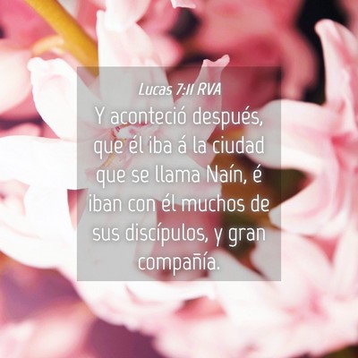 Picture 04 - Lucas 7:11 RVA - Y aconteció después, que él iba á la ciudad - Bible Verse Picture