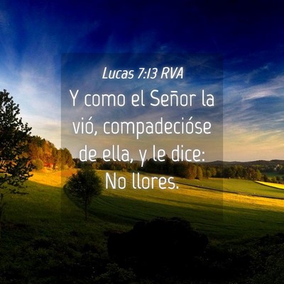 Picture 04 - Lucas 7:13 RVA - Y como el Señor la vió, compadecióse de ella, - Bible Verse Picture