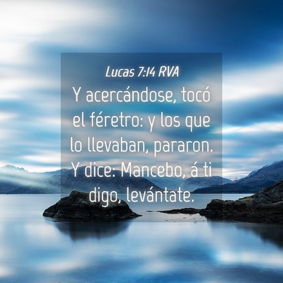Picture 04 - Lucas 7:14 RVA - Y acercándose, tocó el féretro: y los que lo - Bible Verse Picture